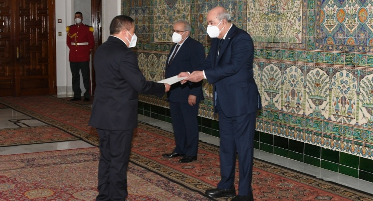 El Embajador José Antonio Solarte Gómez presentó sus cartas credenciales ante el Presidente de la República Argelina, Democrática y Popular, Abdelmadjid Tebboune