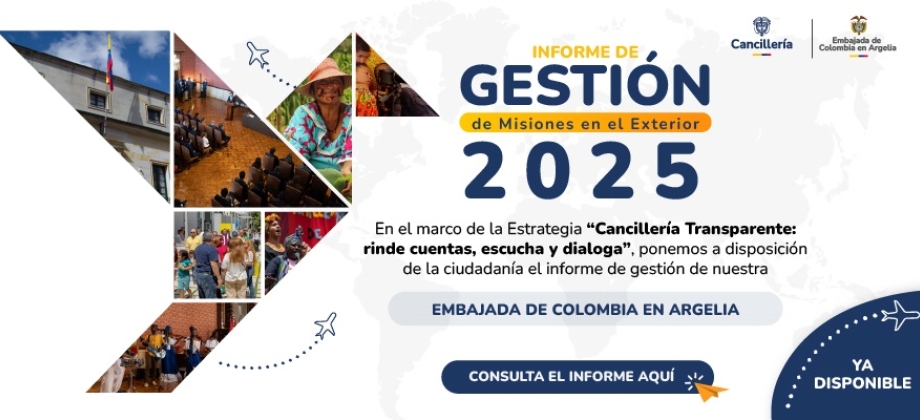 Informe de rendición de cuentas de la Embajada de Colombia en Argelia