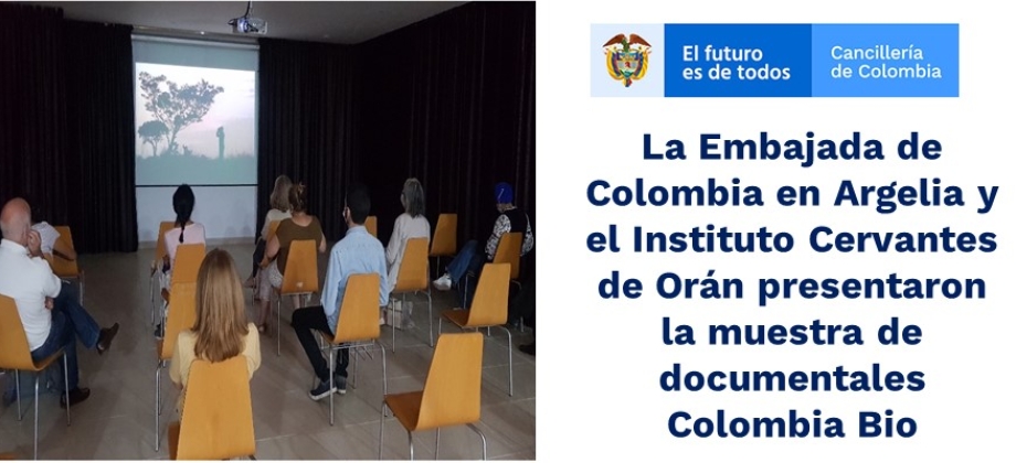 La Embajada de Colombia en Argelia y el Instituto Cervantes de Orán presentaron la muestra de documentales Colombia Bio