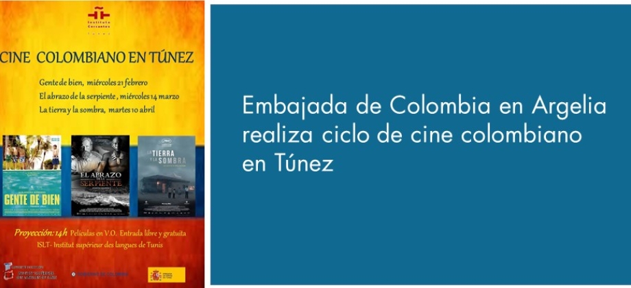 Embajada de Colombia en Argelia realiza ciclo de cine colombiano 