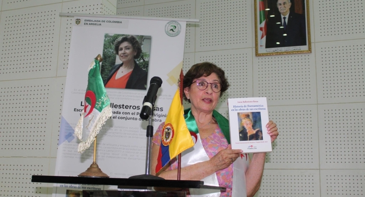 Conferencia con Luisa Rosas Ballesteros. Créditos: Embajada de Colombia en Argelia